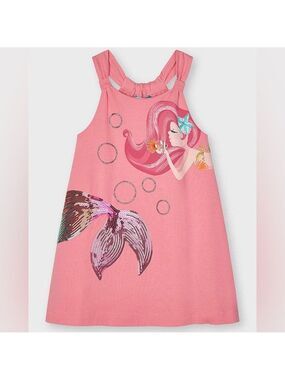 Size 3 Toddler Mayoral Pink Mermaid Casual Dress